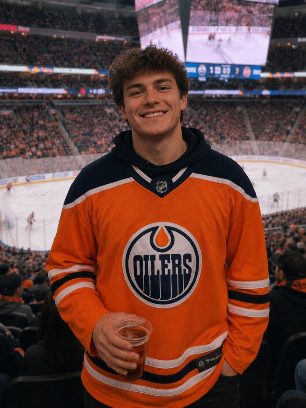 EDMONTON OILERS  MENS JERSEY (LARGE)